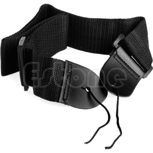 B39 New Hot Black Adjustable Fuax Leather Ends Guitar Strap for Electric Acoustic Guitar Bass