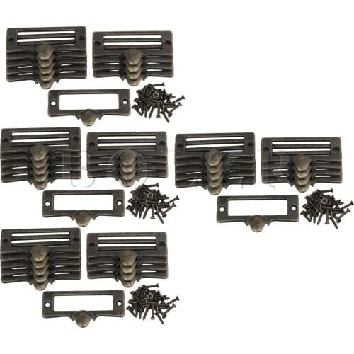 BQLZR 40PCS Label Frame Card Holder Pull Handle 53x33mm for Home Hardware
