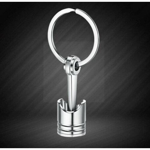 Engine Piston Key Ring Chain Keychain Keyfob Key Chain Wholesale Color Matte Silver Shipping Drop Size Big Small Rai Z9N3