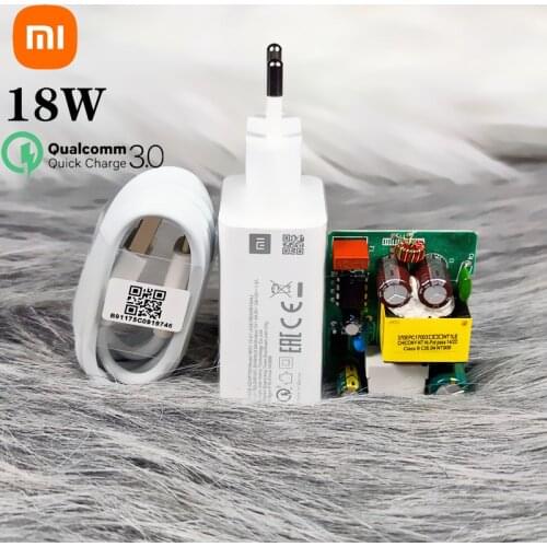 Xiaomi Mi 9 SE Fast Charger QC3.0 18W Quick Charge Adapter Type C Cable For Mi 9 8 se 6 5 9T A1 A2 Mix F1 Redmi Note 7 8 K20 Pro