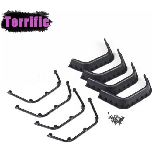Black Mud Fenders Flares for 1/10 RC Crawler RC4WD D90 D110 Defender Body Shell Upgrade Parts