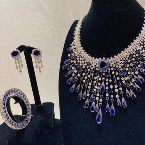 GODKI Famous Brand 4PCS Green CZ Luxury African Jewelry Set For Women Wedding Party Zircon Crystal Dubai Bridal Jewelry Set Gift