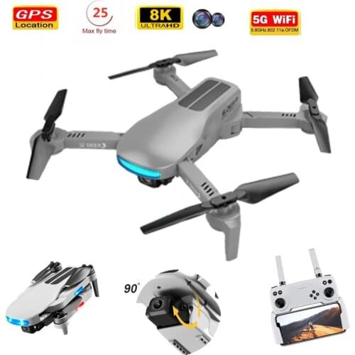 GPS Drone 8k HD Profissional Quadcopter Brushless Motor WiFi Fpv Real-Time Transmission Rc Dron Helicopter Toys Flying 25 minut
