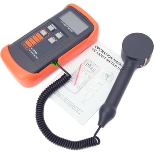 400m W/cm UV Light Meter UVA&UVB LSI-circuit Tester Data Peak Hold UV Sensor Light Correction Filter UV Radiation Tester UVA365