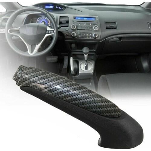 Carbon Fiber Hand Brake Cover, Car Auto Hand Parking Brake Sleeve Protector Non-Slip for Honda Civic 2006-2011 47115SNAA82ZA
