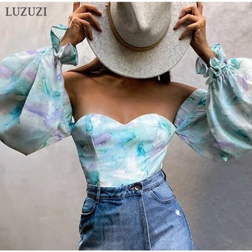 Блузки с принтом Luzuzi China At AliExpress