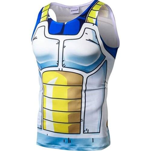 3D Anime Tank Tops Men Anime Vest singlet Tops Tees Goku Waistcoat Fitness Male Bodybuilding Clothing Streetwear ZOOTOP BEAR
