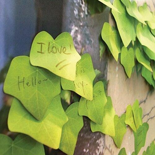 Cute Leaf Sticky notes Memo Pad Note DIY Kawaii Paper Sticker Pads Korean Stationery office supplies stationery