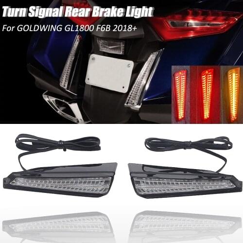 Motorcycle Led Saddle Bag Luggage Tail Turn Signal Lamp Rear Brake Lights For HONDA GOLD WING GL1800 F6B 2018-UP