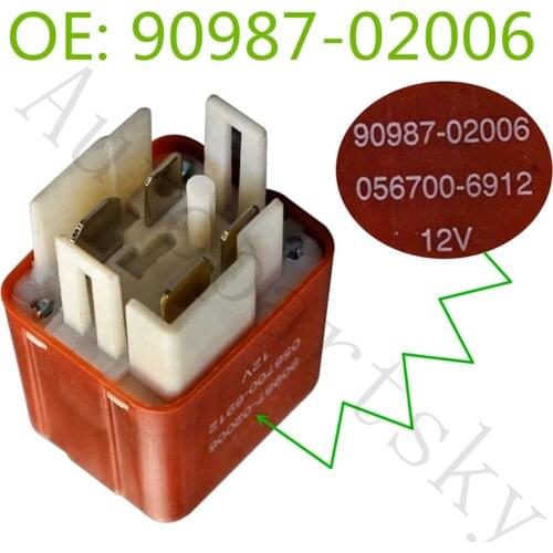 Original - 4Pins 12V Headlight Relay for Landcruiser 75 80 60 Series OE 90987-02006 9098702006 90987 02006
