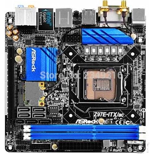 MINI-ITX ITX HTPC Used original slot LGA1150 Z97 Z97E motherboard for ASRock Z97E-ITX/ac desktop board USB3.0 SATA3 DDR3