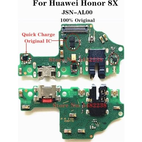 Original USB Charging Port Dock MIC Flex cable For Huawei Honor 8X JSN-AL00 Quick Charge Charger Plug+Microphone Headphone Jack