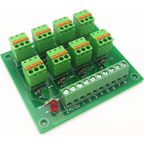 PLC8 channel PNP input spring wiring IO photoelectric proximity switch sensor terminal block