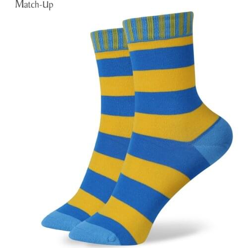 Match-Up girls socks 100% cotton sock multicolour stripe