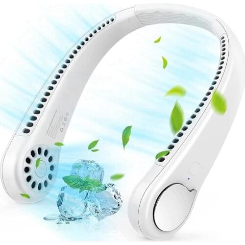 Portable Neck Fan,Personal Mini Cooler Fan Hand Free Wearable Bladeless Fan 3 Speed USB Powered Silent Cooling Fan