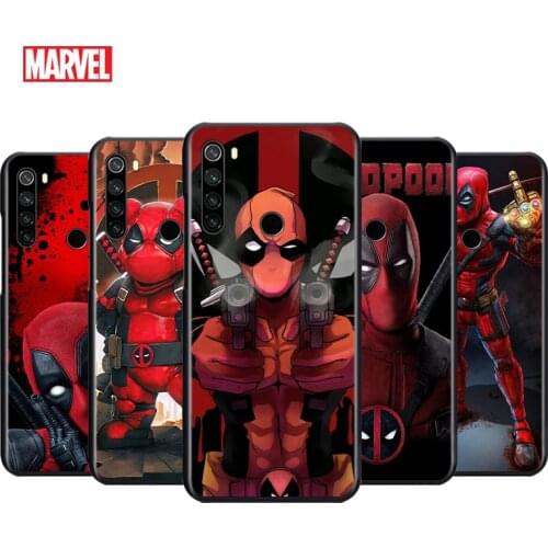 Marvel Deadpool For Xiaomi Redmi Note 4 4X 5 5A 6 7 8 8T 7S 9S 9T 10 10S 5G Pro Prime Max Balck Soft Silicone Phone Case