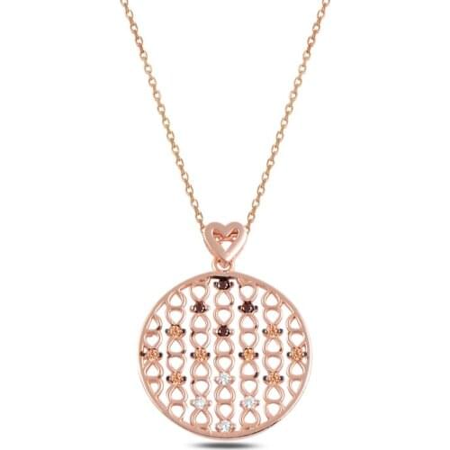 Silver 925 Sterling Color Zircon Stone Necklace