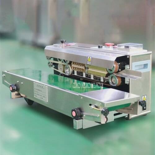 SF-150 Commercial Automatic Continuous Sealer 304 Stainless Steel Continuous Heat Aluminum Foil Bag Sealing Machine 110V/220V