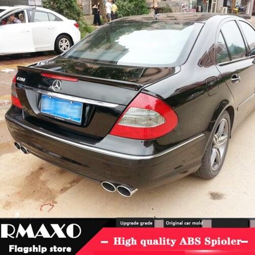 For W211 Spoiler 2003-2006 Mercedes-Benz W211 YC E-class E200 E260 Spoiler ABS plastic Material Car Rear Wing Color Rear Spoiler