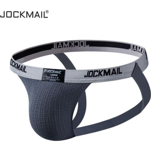 Jockmail Mens Jockstrap Gay Athletic Supporters Low Rise Cotton Stretch Performance Sport Gym Narrow Belt G String Mens Thong