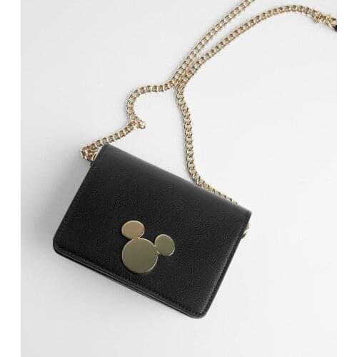 Disney Mickey mouse Womens bag cute minnie messenger bag shoulder messenger bag fashion check ladies chain bag cartoon handbag