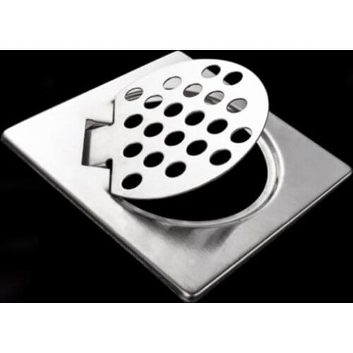 1pc 15cm*15cm Bathroom Shower Flip Floor Drain Thick Filter Anti-blocking Floor Drain