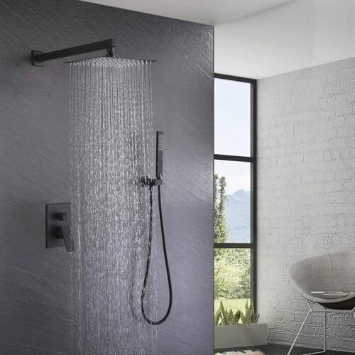 10 inch Bathroom Shower Faucet Set Wall Mounted Mixer High Quality ALL Metal Bathroom Top Brass Shower