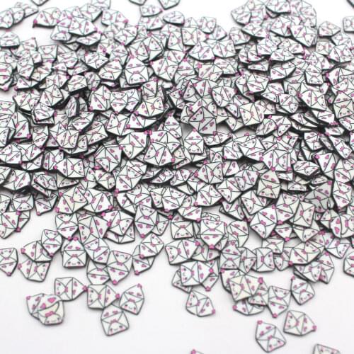 100g/Lot Cartoon Love Envelope Slices Polymer Soft Clay Sprinkles for DIY Crafts Filling Decoration Accessories