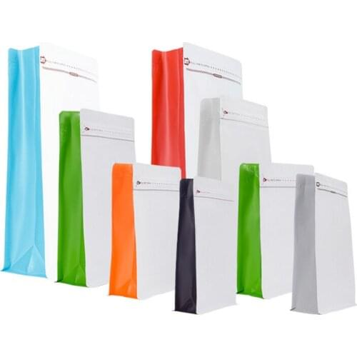 100pcs/lot Heat Seal Zip Lock Coffee Bean Tea Packing Bags Zipper Stand Up Mylar Foil