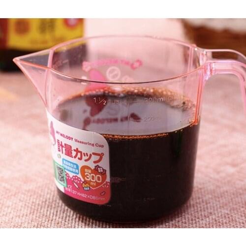 16pcs/lot 2 models kt cartoon cute plastic measure cup wholesale kitchen supplies