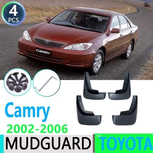 For Toyota Camry 30 XV30 2002~2006 2003 2004 4 PCS Front Rear Car Fender Mudguard Mud Flaps Guard Splash Flap Car Accessories