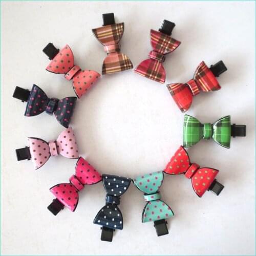 50 BLESSING Good Girl 2" Acrylic Bowknot Hair Bow Clip Accessories Women