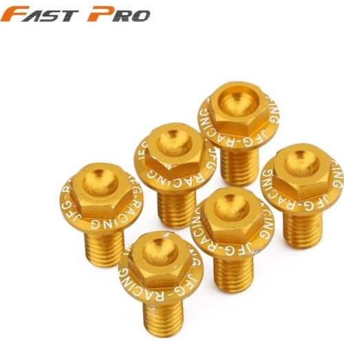 Motorcycle 6PCS CNC Front Fork Guard Bolt Screws For SUZUKI DRZ400SM 2005-2019 For YAMAHA YZ125 YZ250 YZ250F YZ450F 03-07