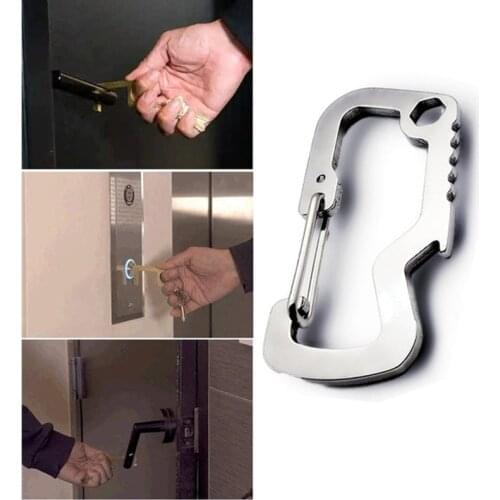 6 In 1 EDC Gadget Multitool Outdoor Camping Equipment Multi-Function Tools Keychain Tool Supplies Bottle Opener Wrench Multitool