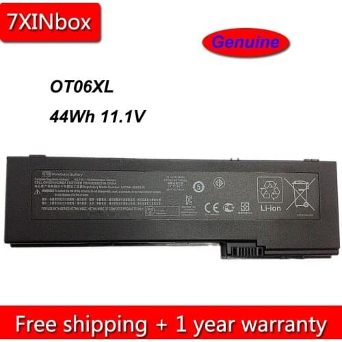 7XINbox 44Wh 11.1V Genuine OT06XL HSTNN-CB45 HSTNN-W26C HSTNN-XB43 HSTNN-OB45 Battery For HP EliteBook 2710P 2730p 2740P 2760P