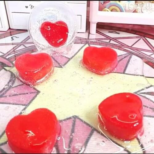 Felicoalice 6PCS Slime DIY Accessories Toy Red Big Love Shaped Foam Slime Supplies Filler Decoration Gift Toy For Kids Adults