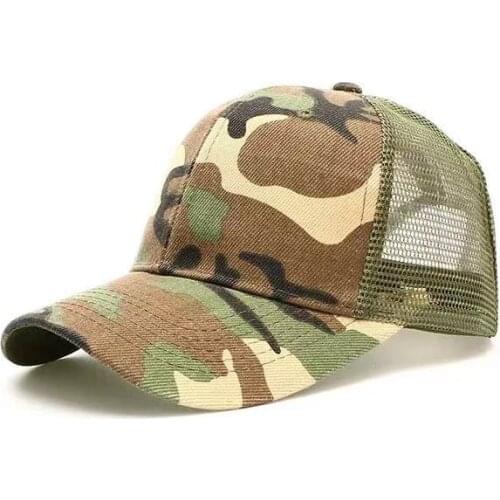 Spring And Summer New Mens And Womens General Fashion Hip Hop Baseball Cap Popular Outdoor Sports Sunshade Camouflage Net Hat