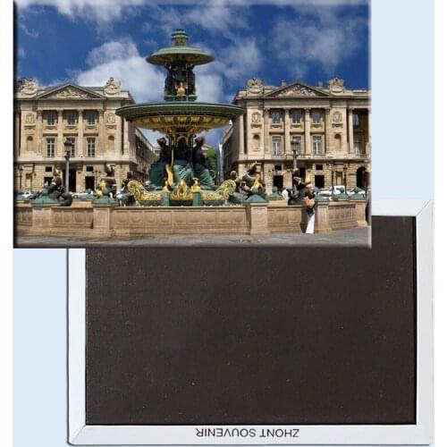 SOUVEMAG Over Min. Order $12,Place DE la Concorde fountain Landscape Fridge Magnet 5503 Tourism Souvenir
