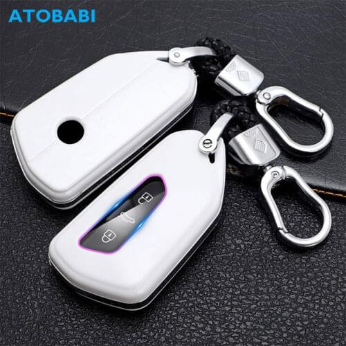 ATOBABI ABS Car Key Cases For Skoda Octavia A8 2021 Volkswagen VW Golf 8 2020 SEAT Leon MK4 Smart Remote Control Protector Cover