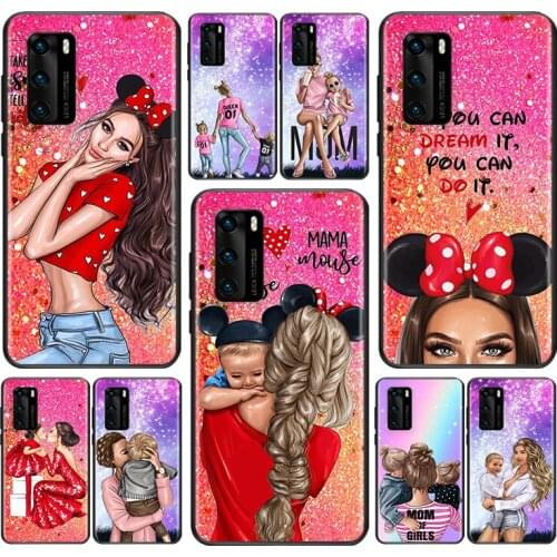 Super Hot Mom Baby Girl For Huawei P Smart Z S Pro Plus 2018 2019 2020 2021 Mate 10 20 30 40 RS PRO Plus lite Phone Case