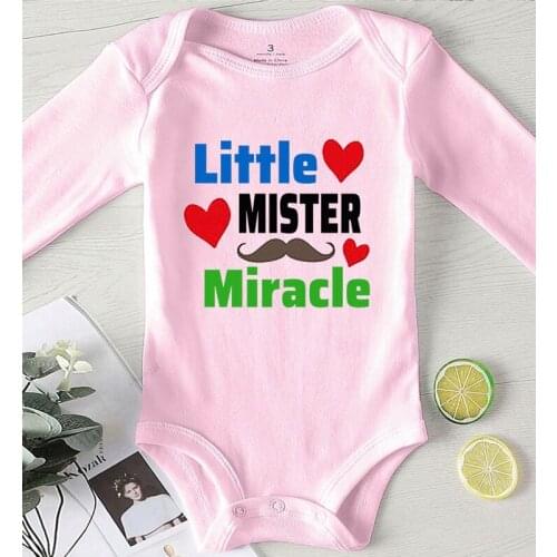 Kids' Things Print Little Mister Baby Boy Clothing Newborn Girl Outfits Toddler Jumpsuits Cotton Romper for Newborns