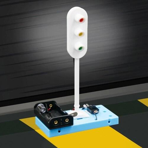 DIY Science Experiment Traffic Lights Technological Invention Creative Electric Toy Handmade Assemble Toy for Student