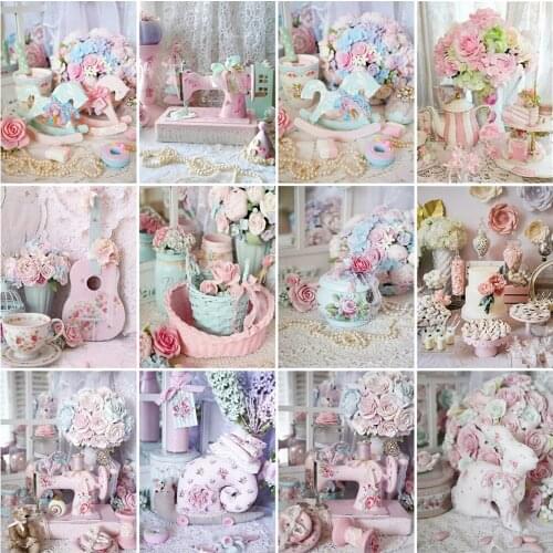 Evershine 5D DIY Diamond Painting Peony Cross Stitch Kit Diamond Embroidery Sale Flower Rhinestone Pictures Home Decor Gift