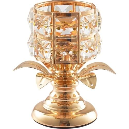 Europe Crystal Candle Stand Tea Light Holder Candlestick Rack Wedding Favors