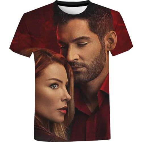 Hot TV Series Lucifer 3D Printed T-shirts Men And Women Fashion Casual Short Sleeve Tops Harajuku Streetwear Oversized T Shirt