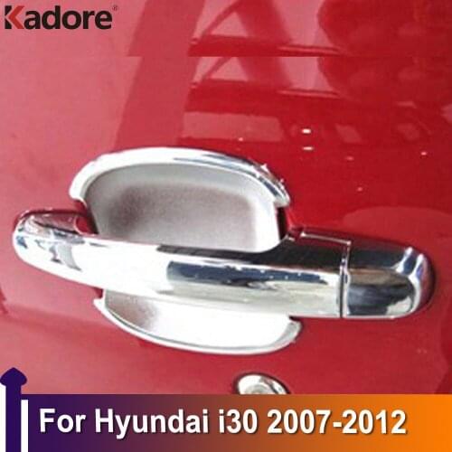 For Hyundai i30 2007 2008 2009 2010 2011 2012 Chrome Side Door Handle Bowl Cover Trim Car Styling Exterior Accessories
