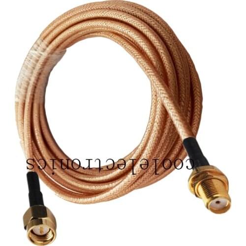 RG400 SMA male to SMA Female Double Shielded Copper Braid Coax Low Loss Cable 50ohm 10/15/20/30/50cm 1/2/3/5/10m