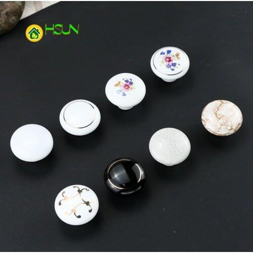 Ceramic Furniture Pull Knob For Home Hotel Apartment Cupboard Closet Wardrobe Drawer Dresser Door Handle