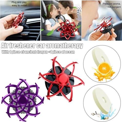Creative Car Air Fresher Car Aromatherapy Essential Oil Diffuser Rotating Decoration BIN