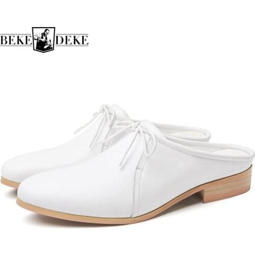 Summer Italian Genuine Leather Office Shoes Men Slippers Luxury Pointed Black Dress Sandals Top Quality Beach Sandalias 2020